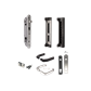 Complete insert lock set with keep for metal, vinyl or aluminum gates