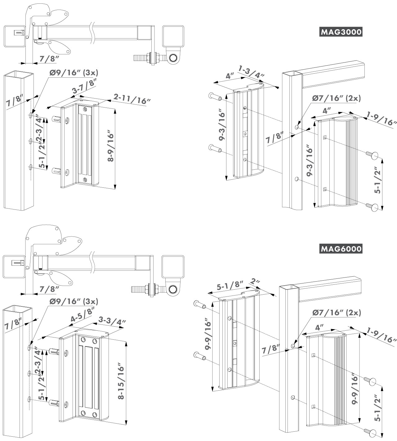 Locinox MAG - Electromagnetic Locks with Handles